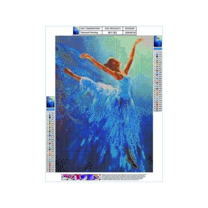 Haft Diamentowy, Obraz, Mozaika Diamentowa Diamond Painting, BALETNICA 30x40cm