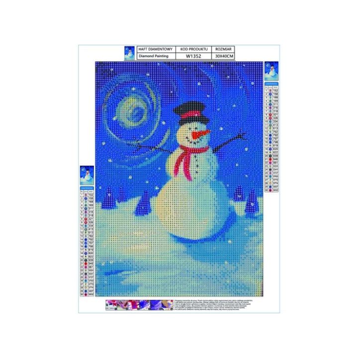 Haft Diamentowy, Obraz, Mozaika Diamentowa Diamond Painting, BAŁWANEK 30x40cm