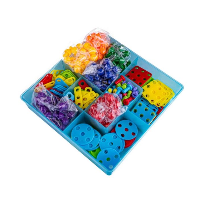 Kreatywna Mozaika, Układanka, Klocki 2w1, Wkrętak Śrubki Guziki 420 el.