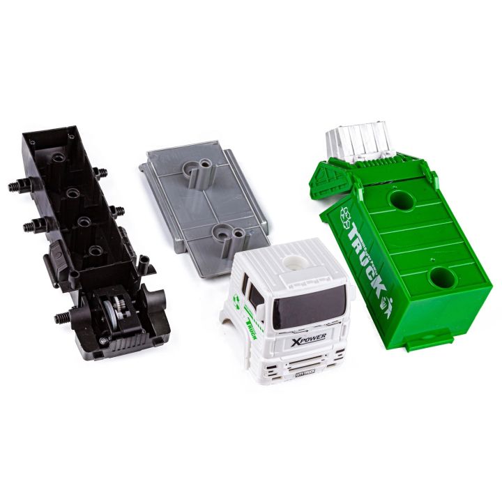 Ciężarówka Auto Samochód Śmieciarka Do Rozkręcania + Zestaw Koszy Na Śmieci