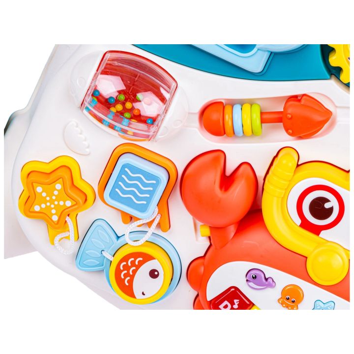 Chodzik, Pchacz, Stolik Edukacyjny 2w1 Koszykówka Niebieski