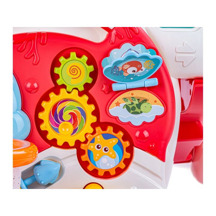 Pchacz, Chodzik 4w1 Stolik Edukacyjny Rowerek Hulajnoga Różowy