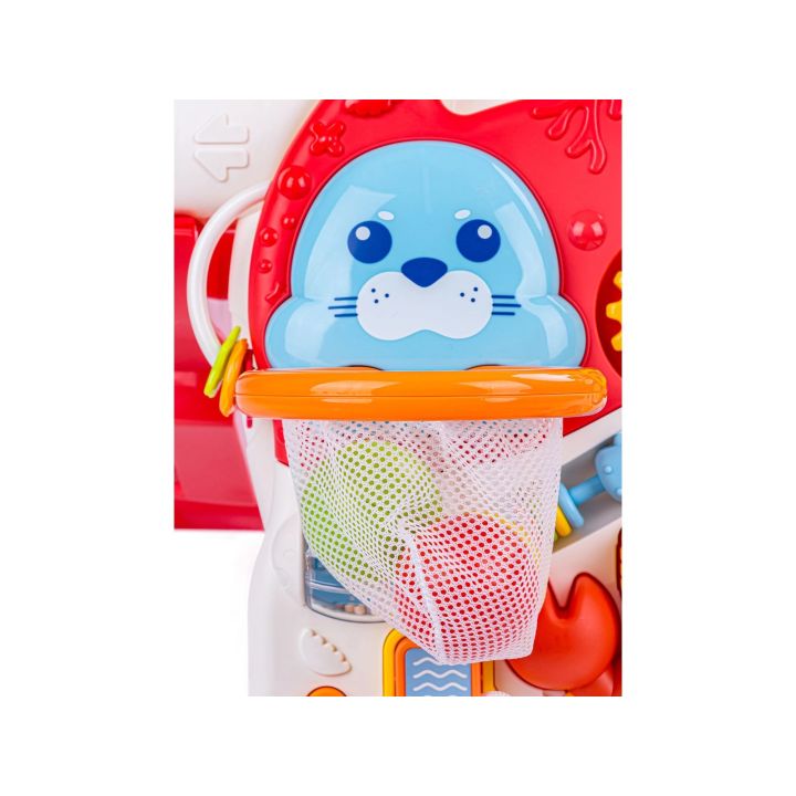 Pchacz, Chodzik 4w1 Stolik Edukacyjny Rowerek Hulajnoga Różowy