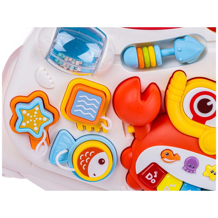 Pchacz, Chodzik 4w1 Stolik Edukacyjny Rowerek Hulajnoga Różowy