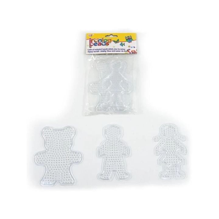 Szablon Do Prasowanek, Podstawka 3 Wzory, MISIU, 2 x LUDZIK Prasowanka Koraliki Do Prasowania