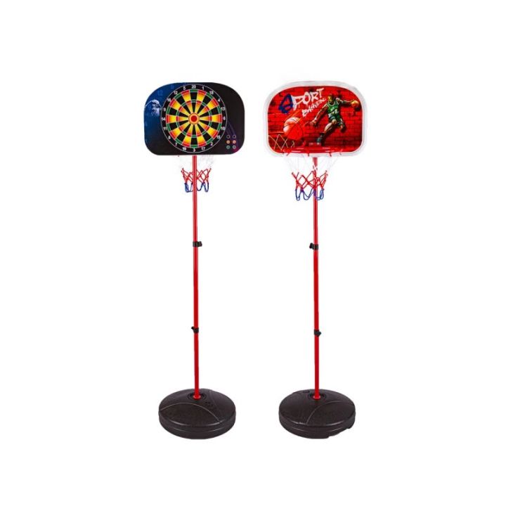 Zestaw Gier 2w1 Koszykówka Dart Rzutki 166cm