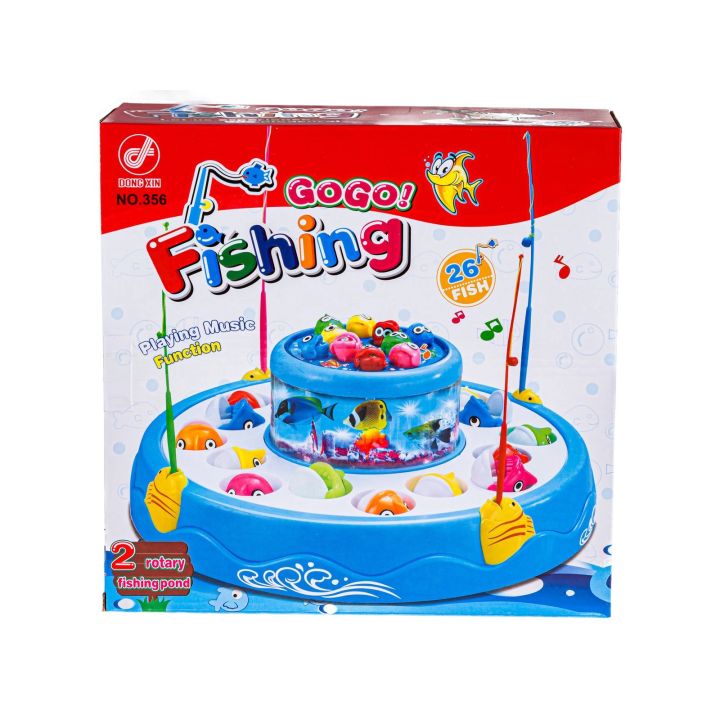 Gra WĘDKOWANIE, Rybki, Łowienie Rybek, 2 Jeziorka, Podświetlenie, Dźwięk