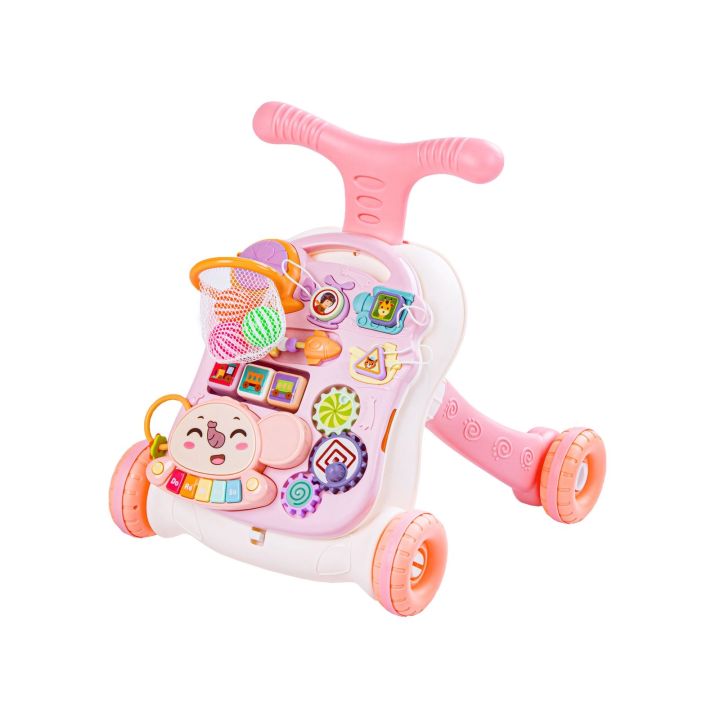 Chodzik Edukacyjny, Muzyczny Pchacz, Stolik BIAŁO-RÓŻOWY