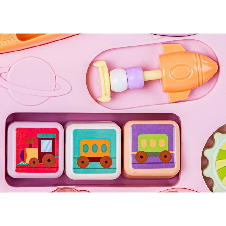 Chodzik Edukacyjny, Muzyczny Pchacz, Stolik BIAŁO-RÓŻOWY