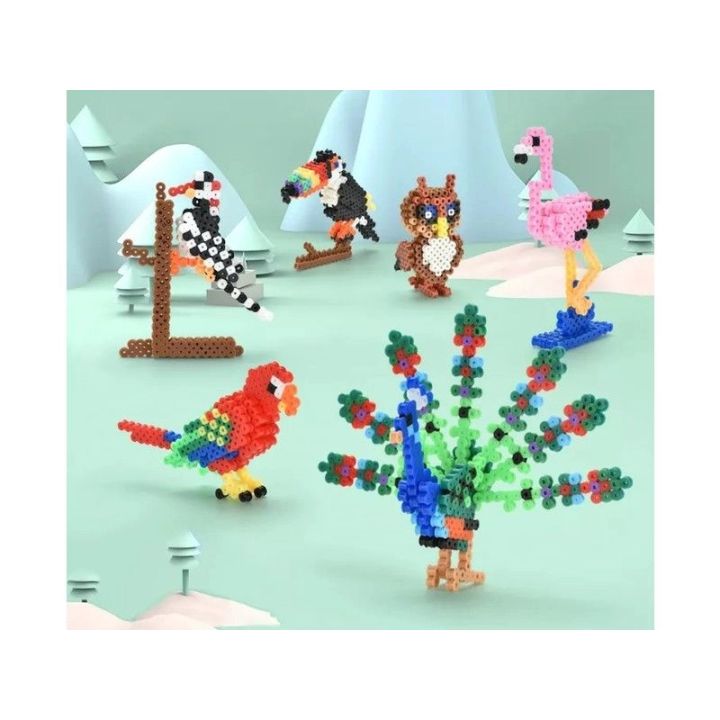 Prasowanka, Koraliki Do Prasowania, Zestaw PTAKI 3D 3000 Sztuk