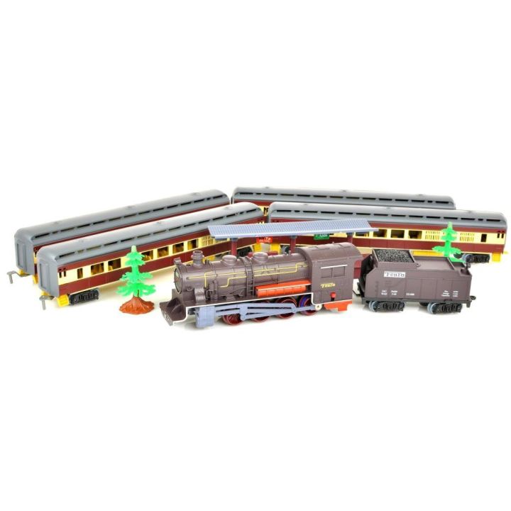 Pasażerska Kolejka Elektryczna FENFA 1601A-2B – tory 325 cm, 6 wagonów, światło i dźwięk (skala 1:87)