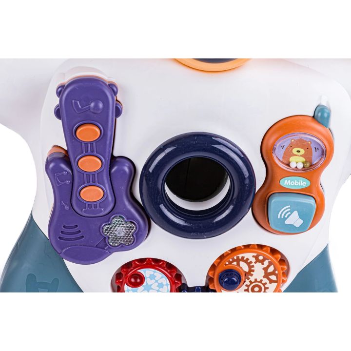 Chodzik Edukacyjny 3w1 Pchacz  Hulajnoga Jeździk Niebieski