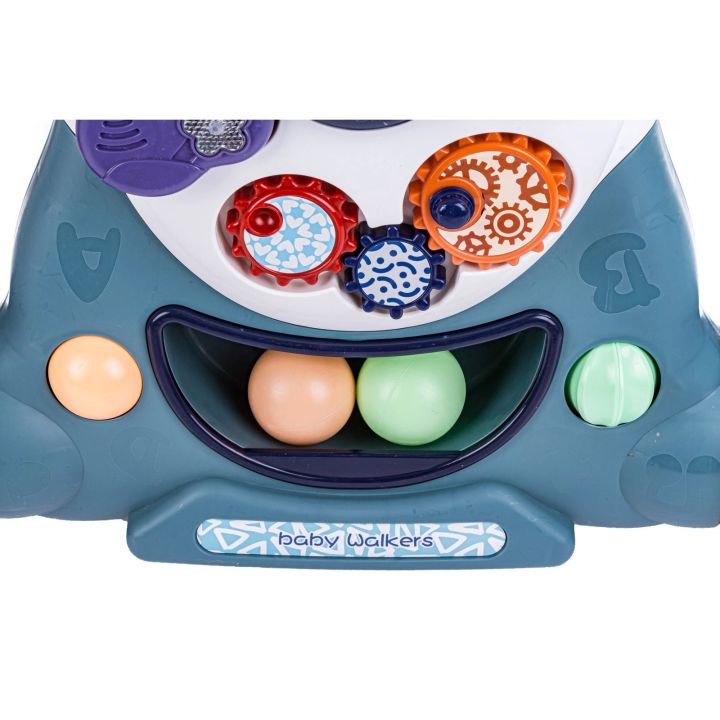 Chodzik Edukacyjny 3w1 Pchacz  Hulajnoga Jeździk Niebieski