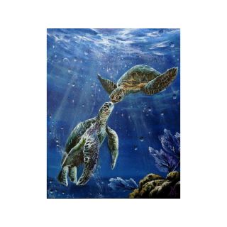 Haft Diamentowy, Obraz, Mozaika Diamentowa Diamond Painting, ŻÓŁWIE MORSKIE 30x40cm