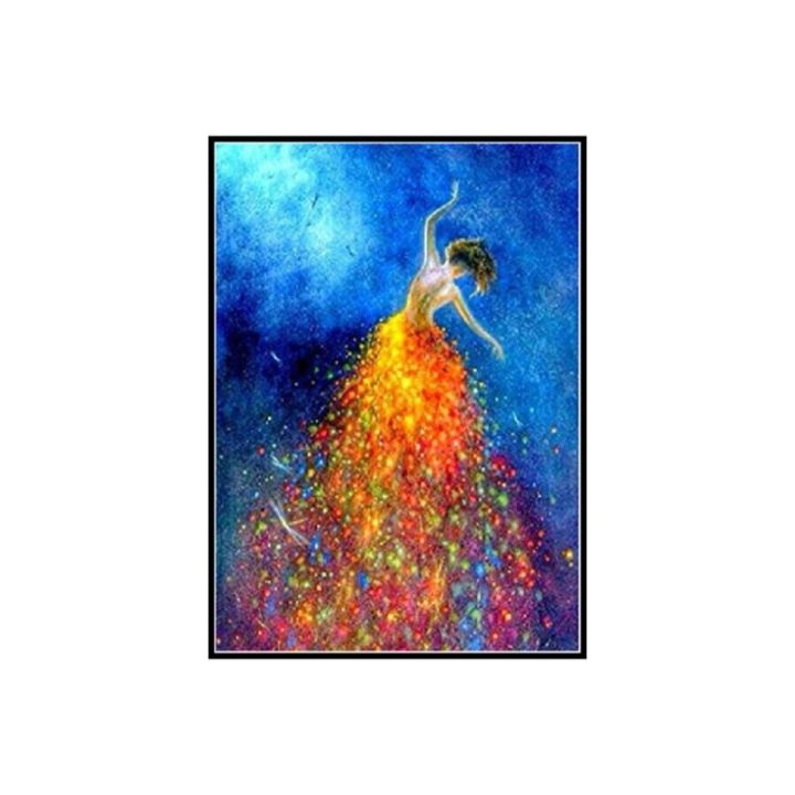 Haft Diamentowy, Obraz, Mozaika Diamentowa Diamond Painting, KOLOROWA SUKIENKA 30x40cm