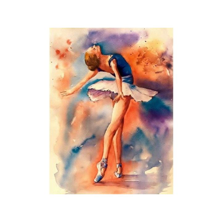 Haft Diamentowy, Obraz, Mozaika Diamentowa Diamond Painting, BALETNICA W TAŃCU 30x40cm