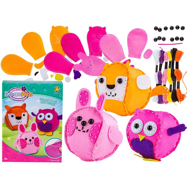 Zestaw Kreatywny Wyszywanek Do Szycia Maskotek Poduszek Zwierzęta Leśne Poduszka Maskotka