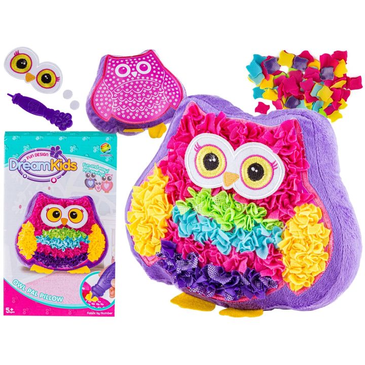 Zestaw Kreatywny Wyszywanka  Poduszka Pluszowa Maskotka Do Szycia DIY SOWA