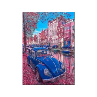 OBRAZ MALOWANIE PO NUMERACH RAMA 40x50cm RETRO GARBUS