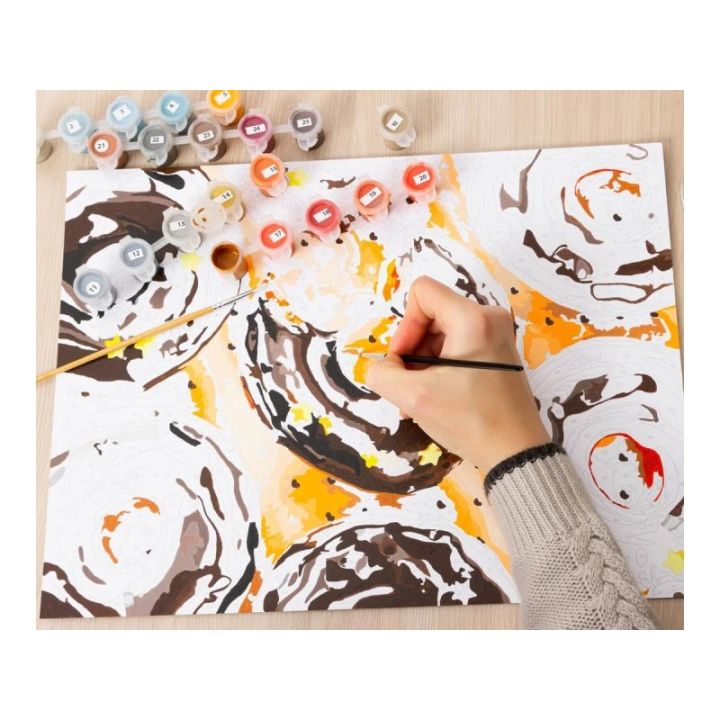 OBRAZ MALOWANIE PO NUMERACH RAMA 40x50cm BASSET HOUND - PIES W KOLORZE