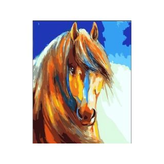 OBRAZ MALOWANIE PO NUMERACH RAMA 40x50cm KOŃ W KOLORZE