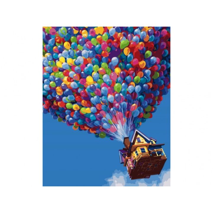 OBRAZ MALOWANIE PO NUMERACH RAMA 40x50cm ODLOT - KOLOROWE BALONY