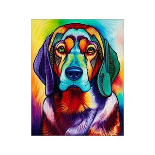 OBRAZ MALOWANIE PO NUMERACH RAMA 40x50cm PIES W KOLORZE