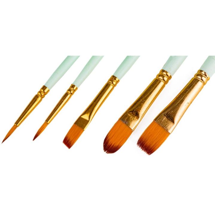 Zestaw Pędzelków, Pędzle, Pędzel, Akcesoria Do Malowania, 5 Sztuk - Zielone