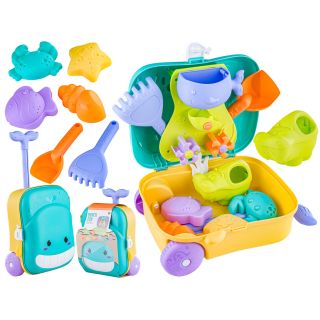 Zestaw Do Zabawy W Piasku, Walizka + Akcesoria Foremki Piaskownica