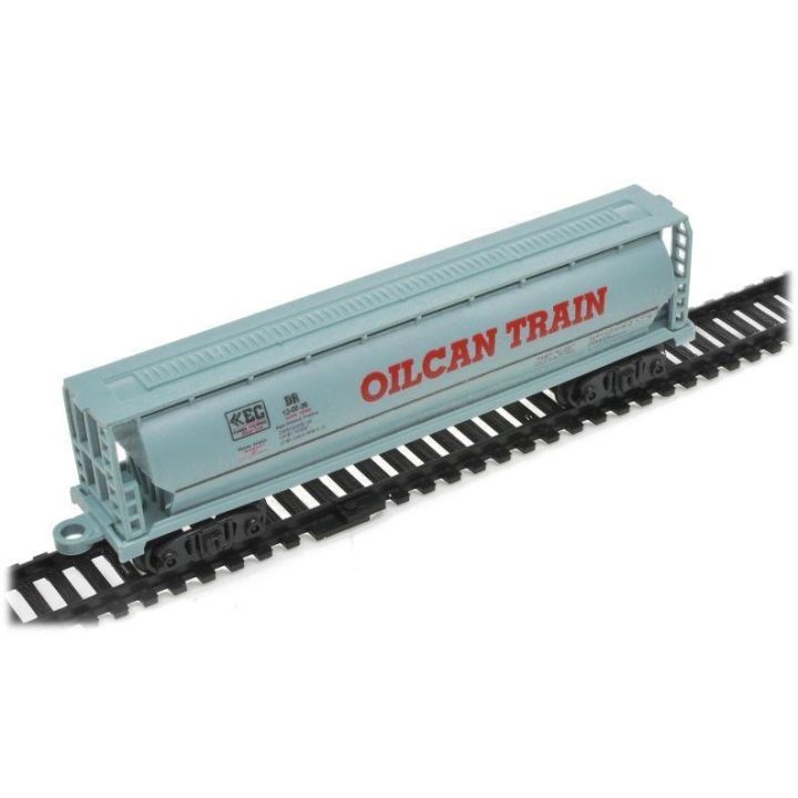 Elektryczna Kolejka Rail King – tory 286 cm, parowóz z wagonami z węglem, z pniami i cysterną (skala 1:136)