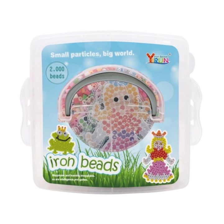 Koraliki Do Prasowania Szablony Księżniczka I Żaba, Zestaw 2000 Elementów, Prasowanka, Kuferek