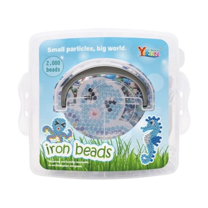 Koraliki Do Prasowania Szablony Ośmiornica, Konik Morski, Zestaw 2000 Elementów, Prasowanka, Kuferek