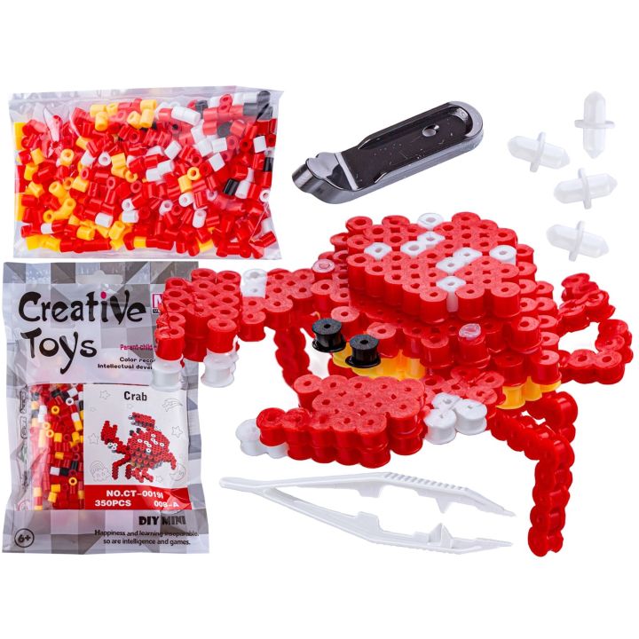 Koraliki do prasowania Wersja 3D, Szablon KRAB, Saszetka, Prasowanka