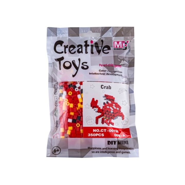 Koraliki do prasowania Wersja 3D, Szablon KRAB, Saszetka, Prasowanka