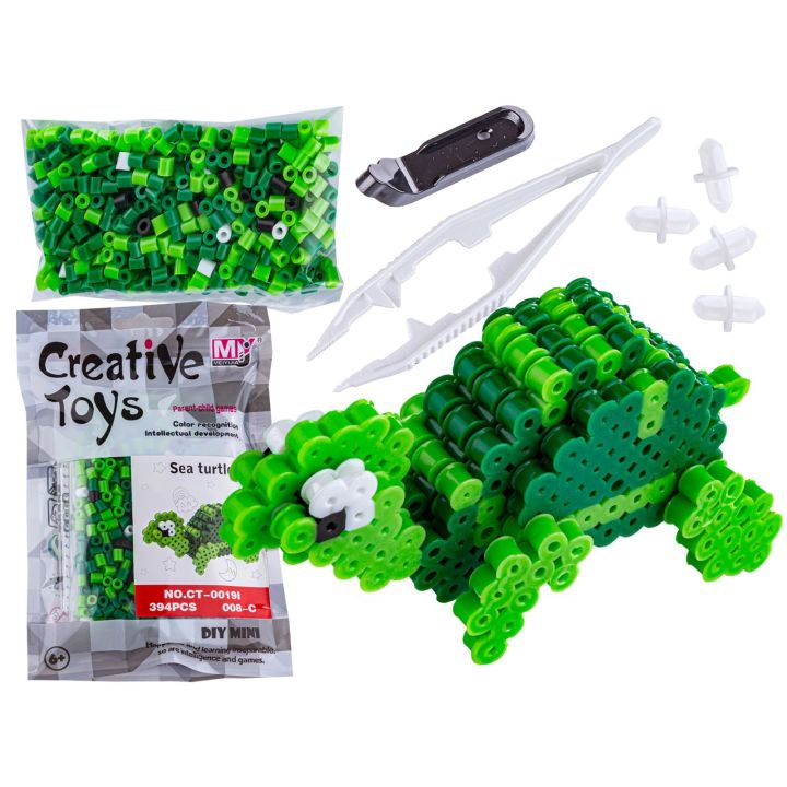 Koraliki do prasowania Wersja 3D, Szablon ŻÓŁW MORSKI, Saszetka, Prasowanka