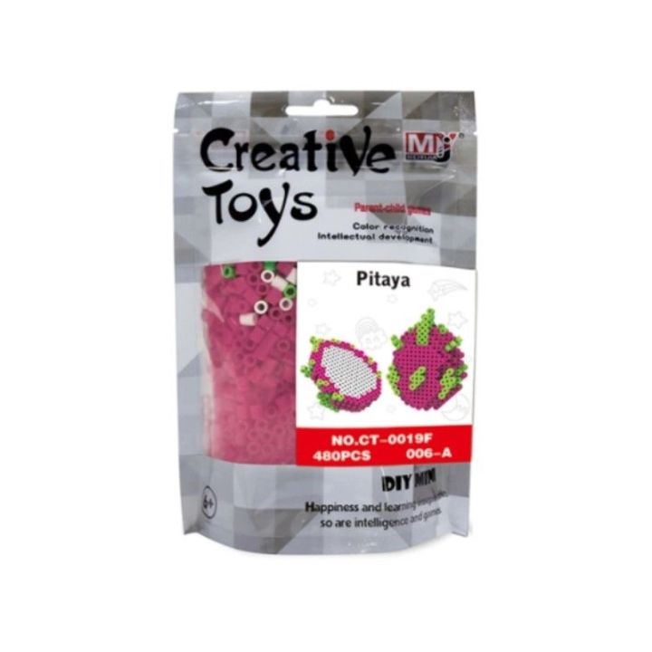 Koraliki do prasowania Wersja 3D, Szablon PITAJA, SMOCZY OWOC Owoce, Saszetka, Prasowanka