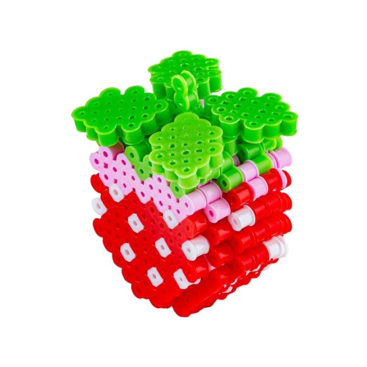 Koraliki do prasowania Wersja 3D, Szablon TRUSKAWKA Owoce, Saszetka, Prasowanka