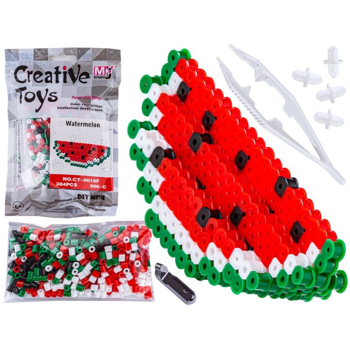 Koraliki do prasowania Wersja 3D, Szablon ARBUZ Owoce, Saszetka, Prasowanka