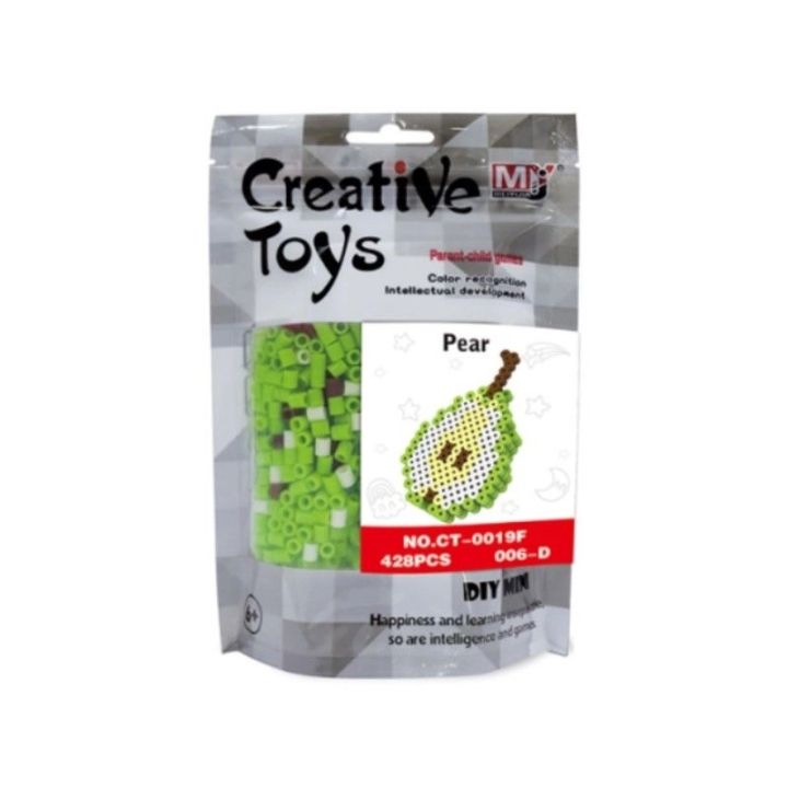 Koraliki do prasowania Wersja 3D, Szablon GRUSZKA Owoce, Saszetka, Prasowanka