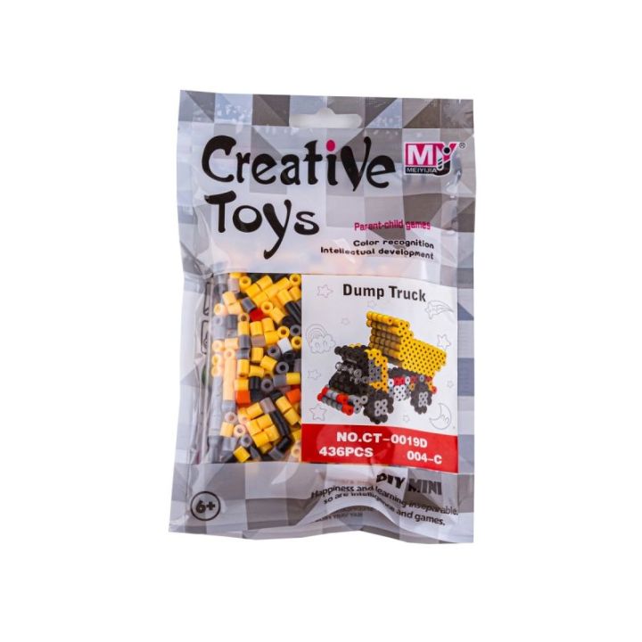 Koraliki do prasowania Wersja 3D, CIĘŻARÓWKA, WYWROTKA, Saszetka, Prasowanka