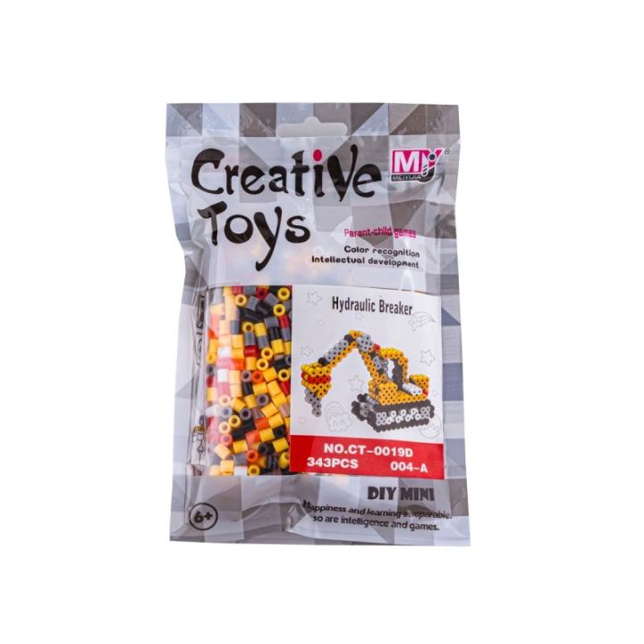 Koraliki do prasowania Wersja 3D, KOPARKA MŁOT, Saszetka, Prasowanka