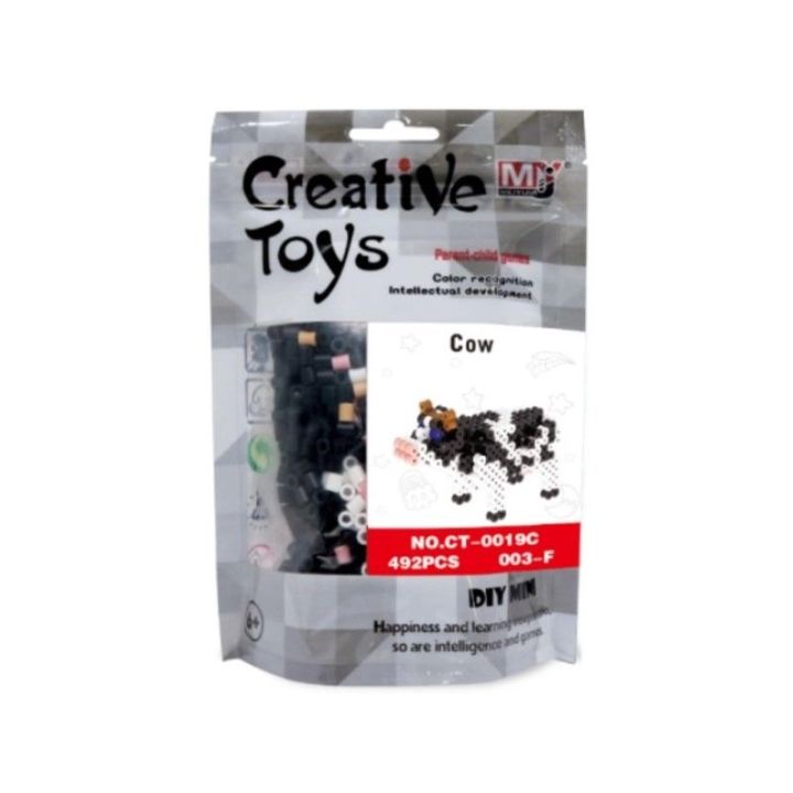 Koraliki do prasowania Wersja 3D, KRÓWKA, KROWA, Saszetka, Prasowanka