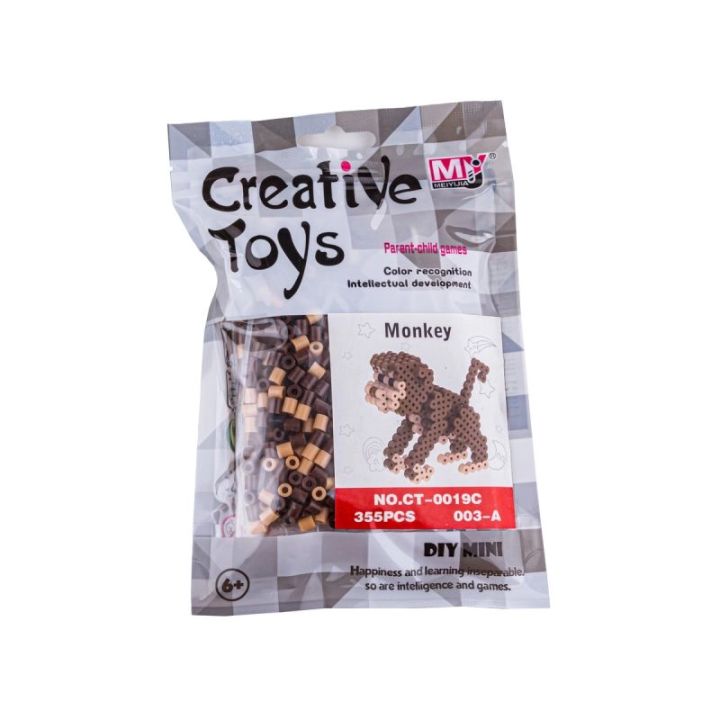 Koraliki do prasowania Wersja 3D, MAŁPKA, MAŁPA, Saszetka, Prasowanka