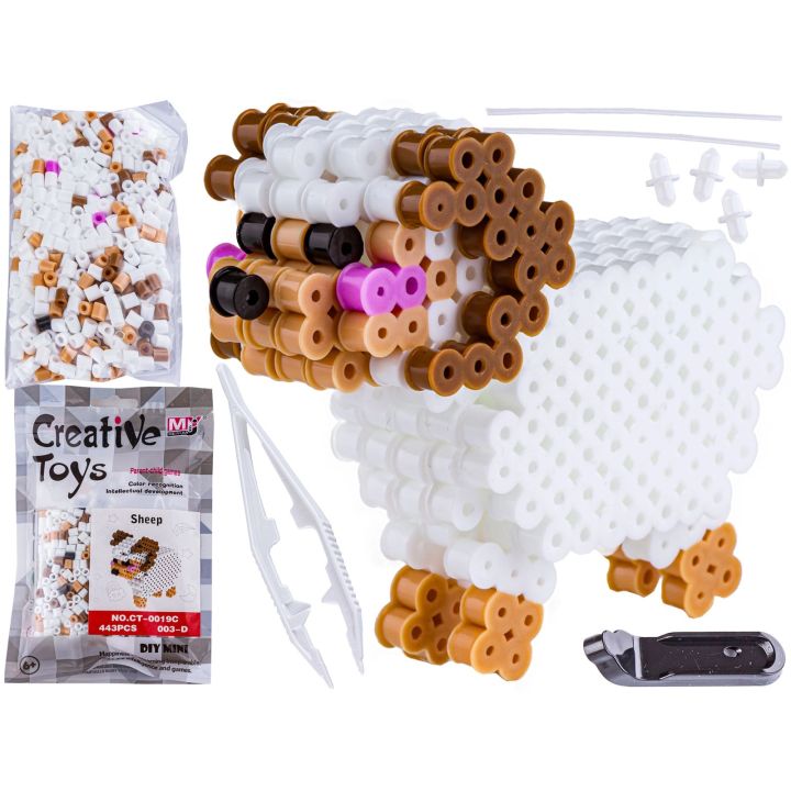 Koraliki do prasowania Wersja 3D, OWIECZKA, OWCA, BARANEK, Saszetka, Prasowanka