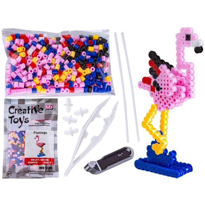 Koraliki do prasowania Wersja 3D, FLAMING Ptak, Saszetka, Prasowanka