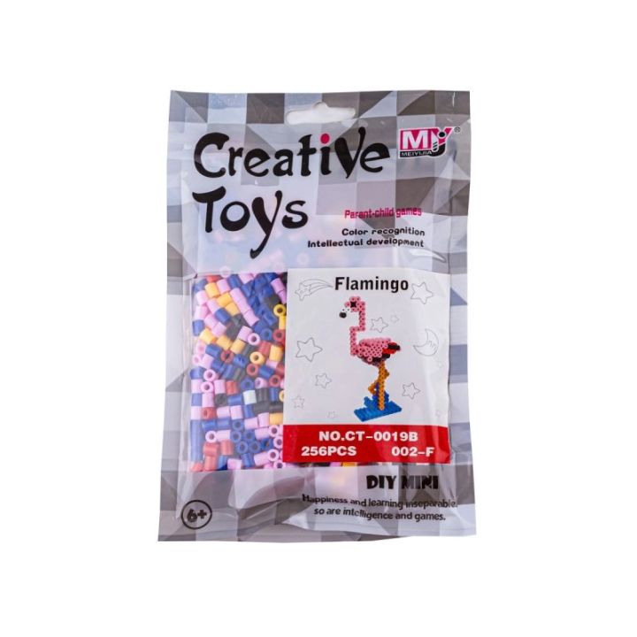 Koraliki do prasowania Wersja 3D, FLAMING Ptak, Saszetka, Prasowanka