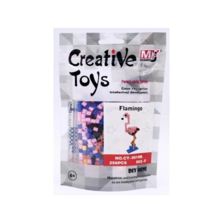 Koraliki do prasowania Wersja 3D, FLAMING Ptak, Saszetka, Prasowanka