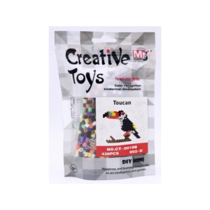 Koraliki do prasowania Wersja 3D, TUKAN Ptak, Saszetka, Prasowanka