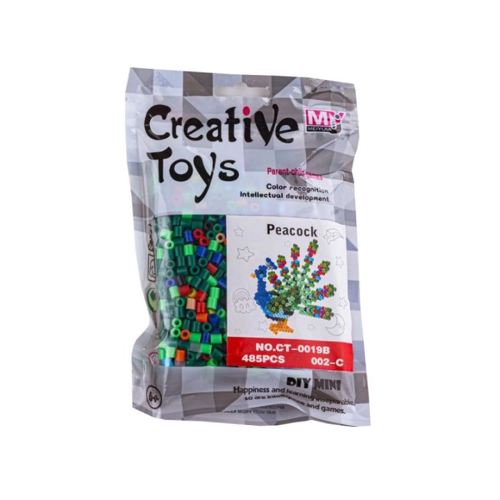 Koraliki do prasowania Wersja 3D, PAW Ptak, Saszetka, Prasowanka