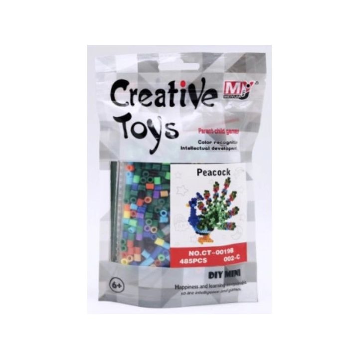 Koraliki do prasowania Wersja 3D, PAW Ptak, Saszetka, Prasowanka